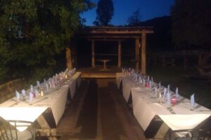 Tables setup at Wollombi Tavern for Function